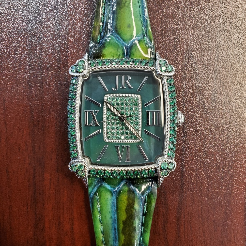 Judith Ripka Diamonique Crystal Green Women Watch